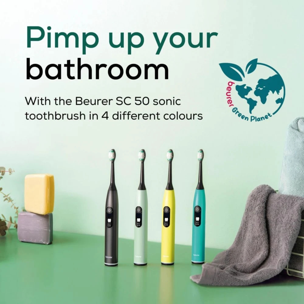 Beurer SC 50 splashy lemon Electric Sonic Toothbrush