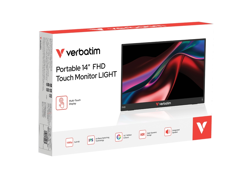 Verbatim Portable 14" FHD Touch Monitor LIGHT