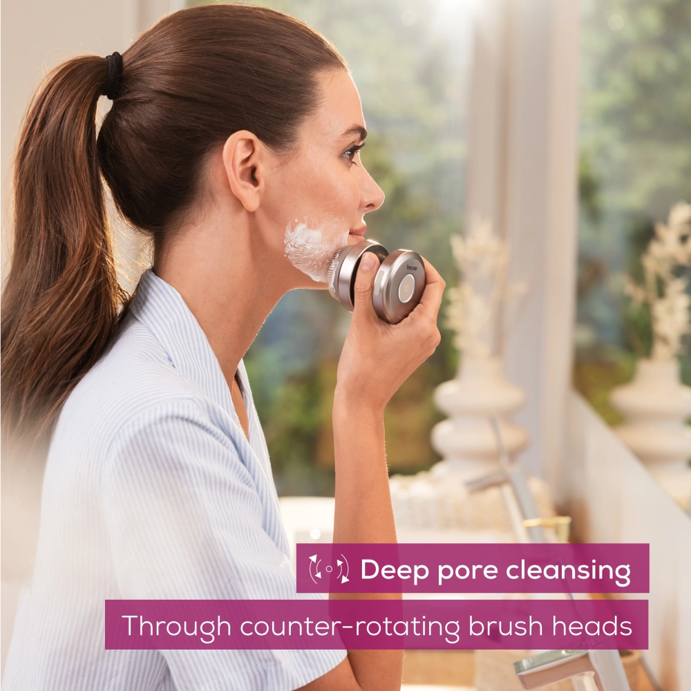 Beurer FC 59 Facial brush; PX7; Rechargeable battery; Incl.3 brush attachments (silicone