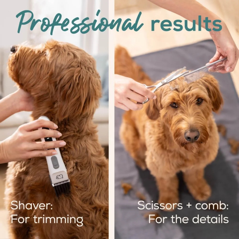 Beurer PP 110 Fluffy Professional grooming for dogs and cats;individually adjustable cutting lengths and extra-long battery life;Quiet motor;Wide stainless steel blade