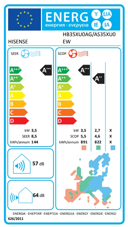 Hisense Uni HB White HB35XU0AG_AS35XU0EW 12000BTU