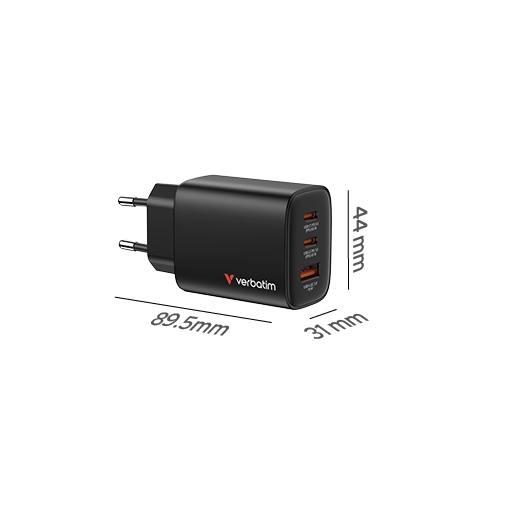 Verbatim Essentials GaN Charger 65W EU plug Black