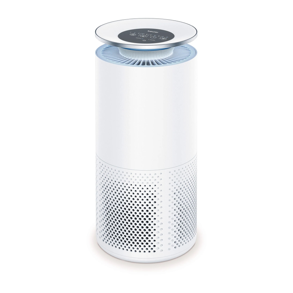Beurer LR 400 WIFI / BT Air purifier white- App-controlled "beurer FreshHome" app; CADR approx. 266 m3/h; Smart Sensor PM 2.5 2g / m2; three-layered filter system; 4 levels + Turbo; Timer; Colored indoor air quality indicator; 69m2
