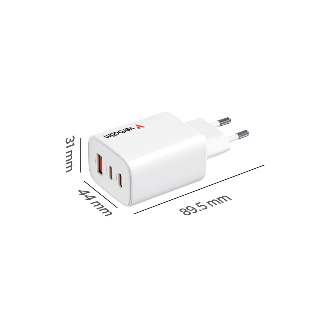 Verbatim Essentials GaN Charger 65W EU plug White
