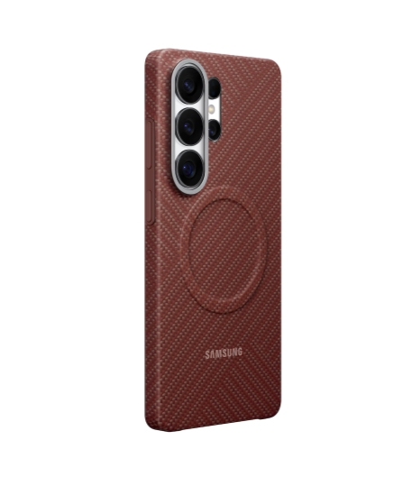 Samsung S26 Ultra Carbon Magnet Case Coral Red