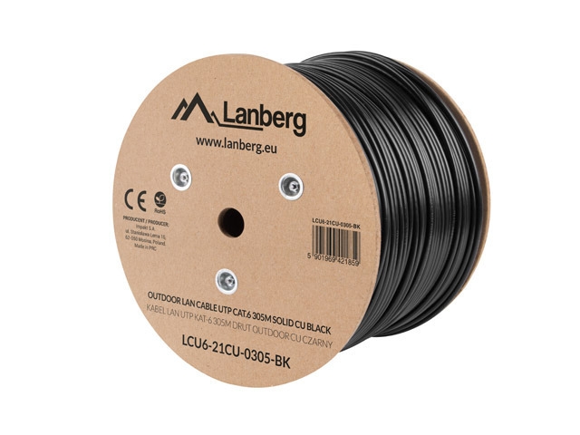 Lanberg LAN cable CAT.6 UTP 305m solid outdoor CU