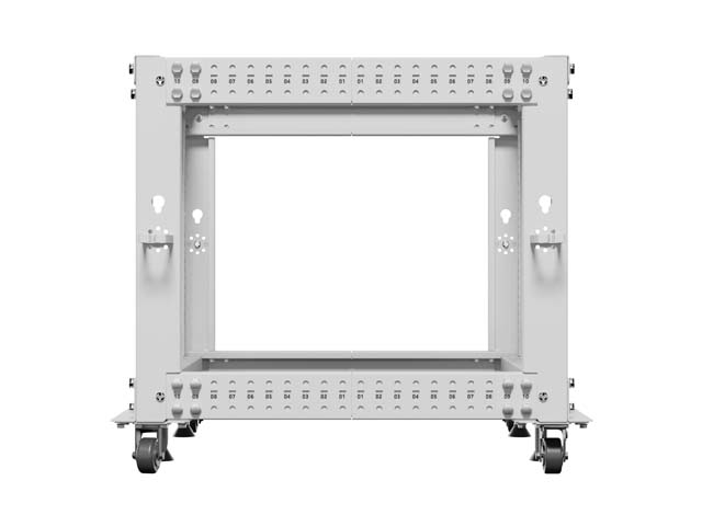 Lanberg open rack 19" 9U 600x600-1100 adjustable