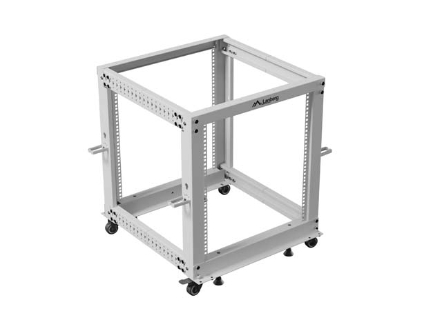 Lanberg open rack 19" 12U 600x600-1100 adjustable