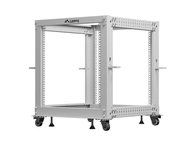 Lanberg open rack 19" 12U 600x600-1100 adjustable