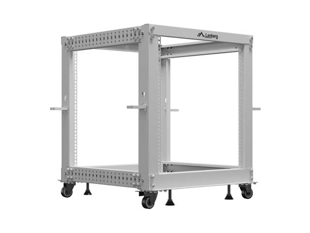 Lanberg open rack 19" 12U 600x600-1100 adjustable