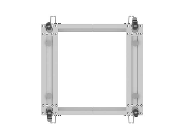 Lanberg open rack 19" 15U 600x600-1100 adjustable