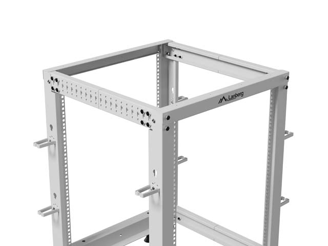 Lanberg open rack 19" 15U 600x600-1100 adjustable