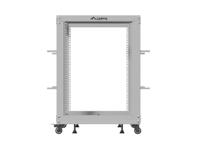 Lanberg open rack 19" 15U 600x600-1100 adjustable