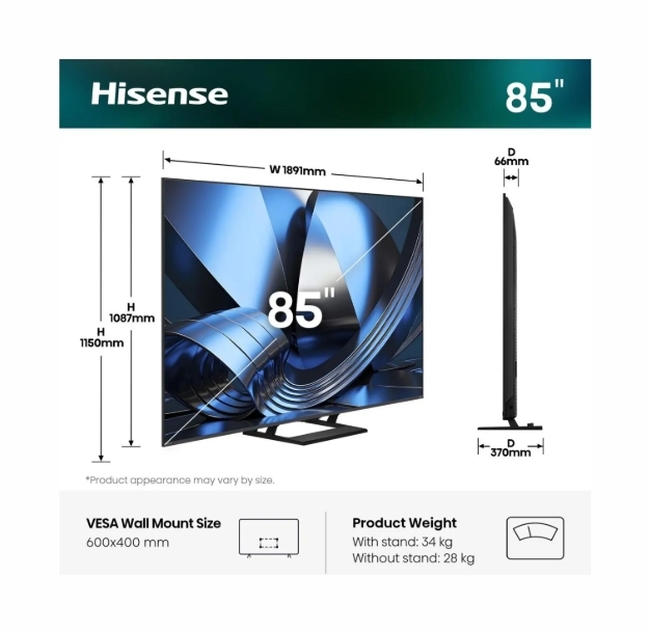 Hisense 85"U7SE