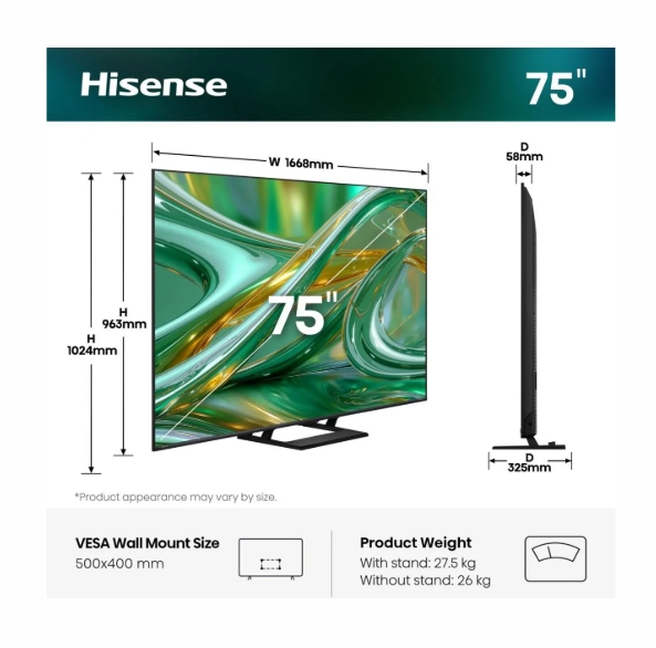 Hisense 75" E8S