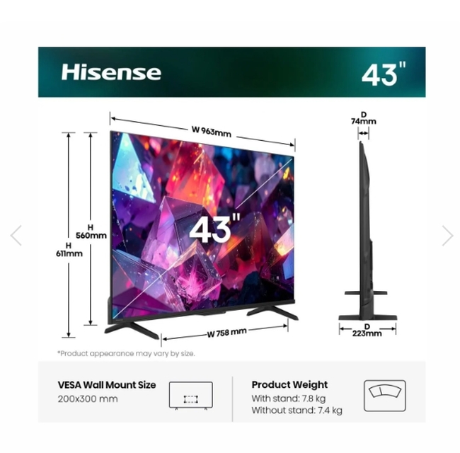 Hisense 43" E7S Pro
