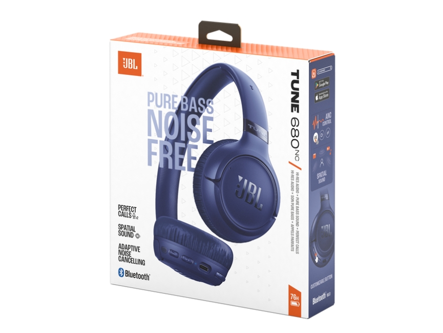 JBL TUNE 680NC BLU Wireless on-ear Noise cancelling headphones