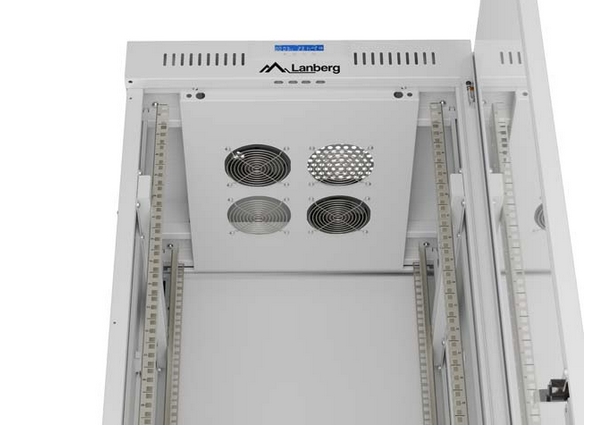 Lanberg Rack Cabinet 19" Free-Standing 42U/600X600 (FlAT Pack) With Glass Door LCD Grey V2