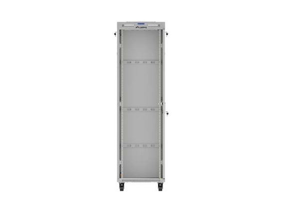 Lanberg Rack Cabinet 19" Free-Standing 42U/600X600 (FlAT Pack) With Glass Door LCD Grey V2