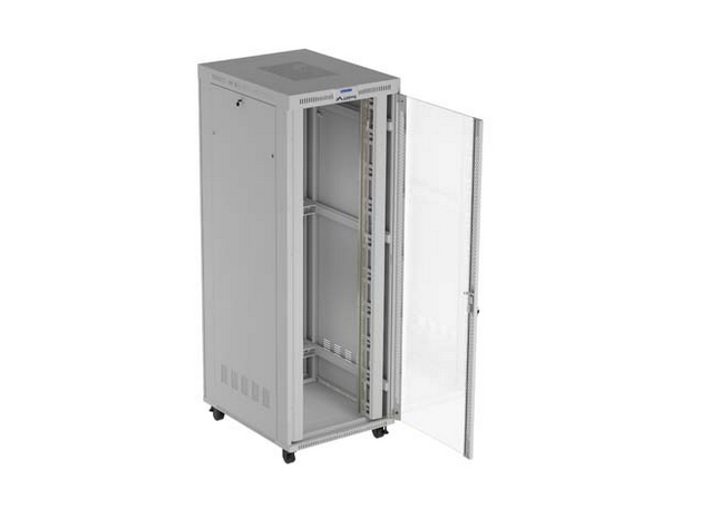 Lanberg Rack Cabinet 19" Free-Standing 47U/800X1000 (FlAT Pack) With Glass Door LCD Grey V2