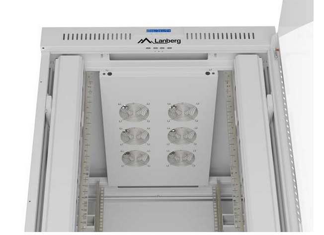 Lanberg Rack Cabinet 19" Free-Standing 47U/800X1000 (FlAT Pack) With Glass Door LCD Grey V2