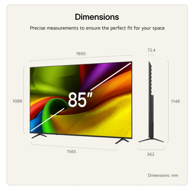 LG 85NU850B3LA