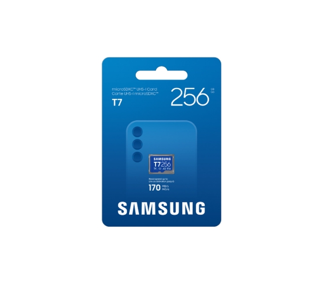 Samsung 256GB micro SD Card T7 UHS-I Transfer Speed up to 170MB/s Class 10 U3 V30 A2