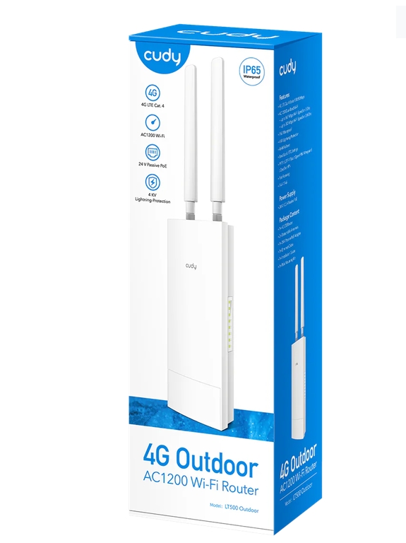 Cudy LT500 Outdoor 4G LTE Cat 4 AC1200 Wi-Fi Router