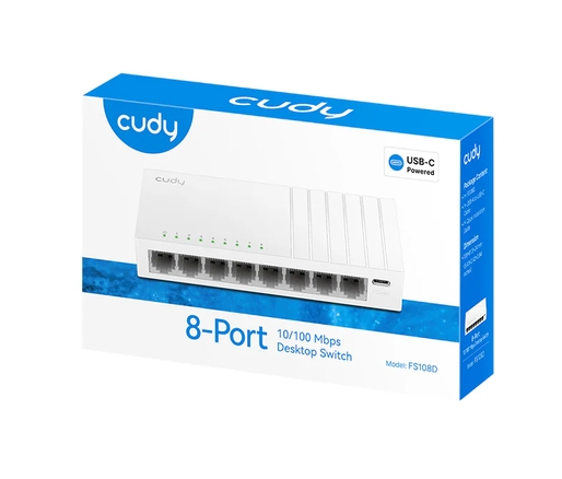Cudy FS108D 8-Port 10/100 Mbps Desktop Switch