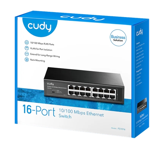 Cudy FS1016 16-Port 10/100 Mbps Metal Switch