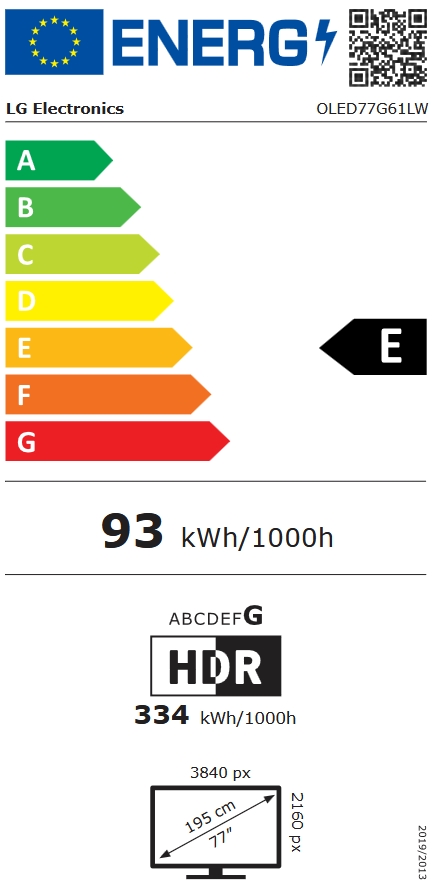 LG OLED77G61LW