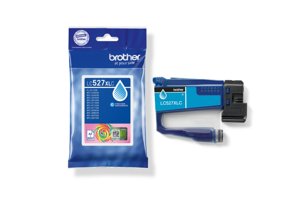 Brother LC527XLC Cyan Ink Cartridge for MFCJ5010DW/MFCJ5110DW - 2000 page yield