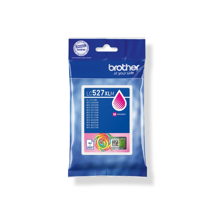 Brother LC527XLM Magenta Ink Cartridge for MFCJ5010DW/MFCJ5110DW - 2000 page yield