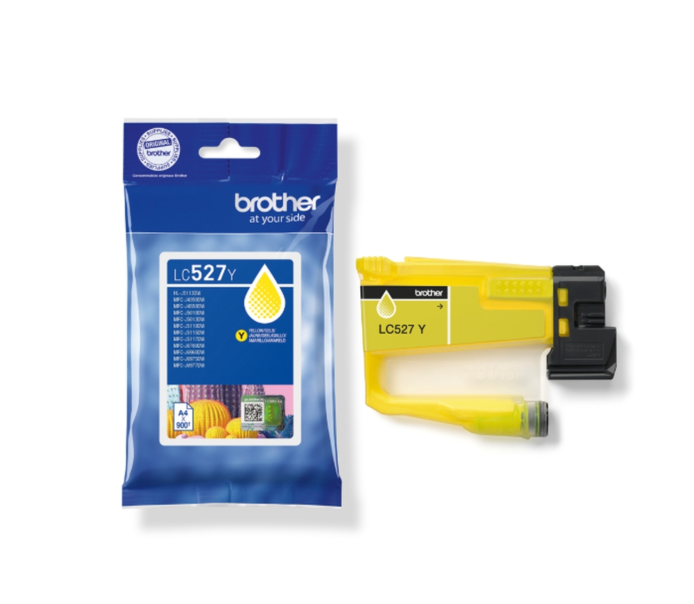 Brother LC527XLY Yellow Ink Cartridge for MFCJ5010DW/MFCJ5110DW - 2000 page yield