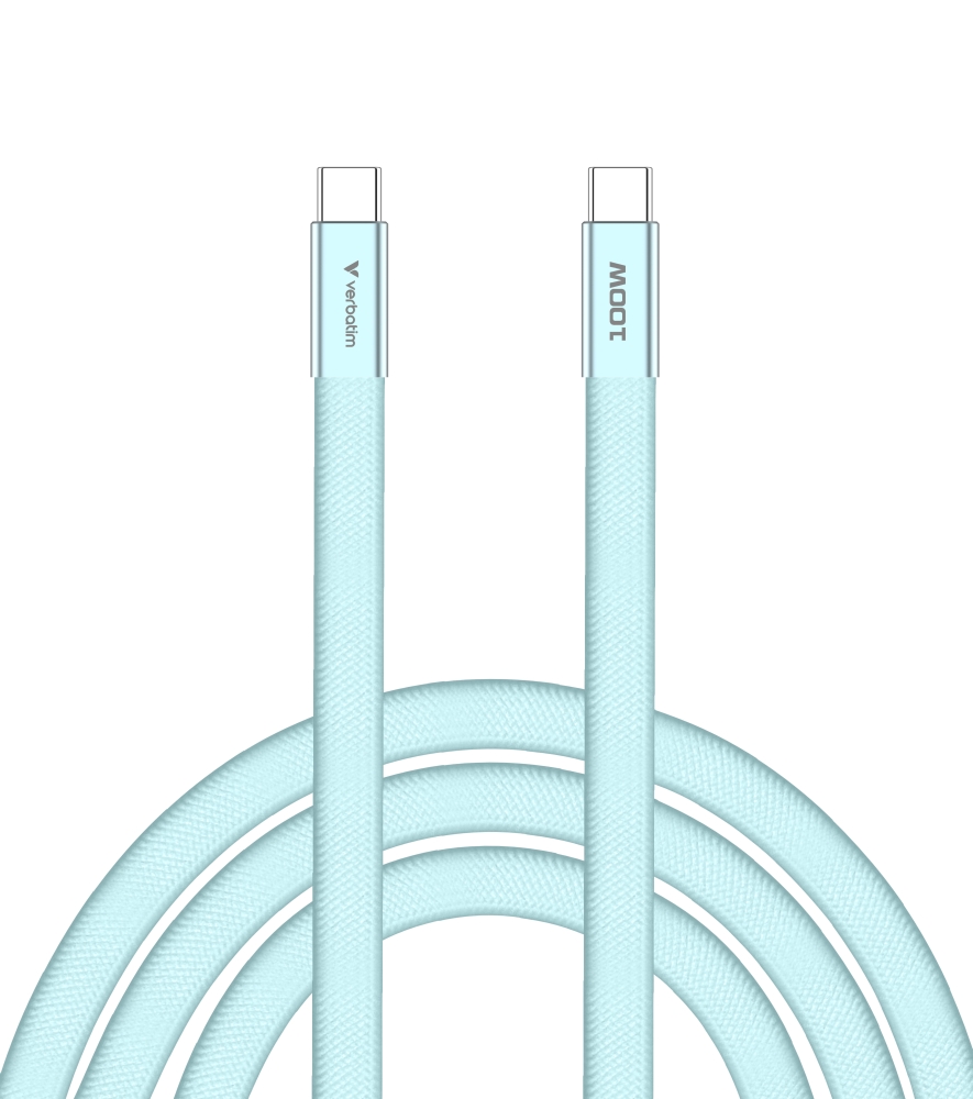 Verbatim Sync & Charge SoftTouch USB-C to C cable 100W 120 cm - Blue