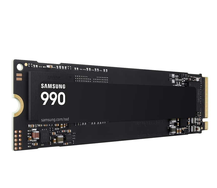 Samsung SSD 990 1TB PCIe 4.0 NVMe M.2 V-NAND Read 7150 MB/s Write 6450 MB/s