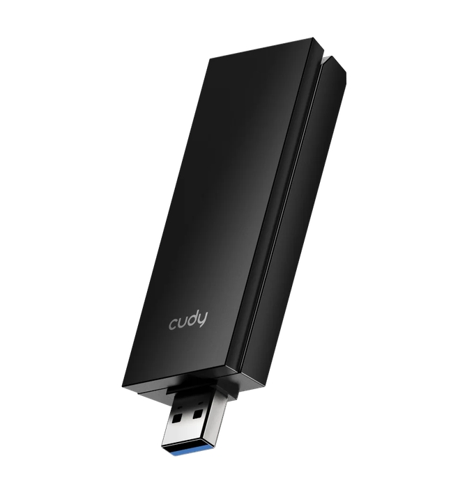 Cudy WU5400 Tri-Band Wi-Fi 6/6E AX5400 USB 3.0 Adapter 802.11ax/ac/a/b/g/n 2402Mbps at 6GHz 2402Mbps at 5Ghz 574Mbps at 2.4GHz