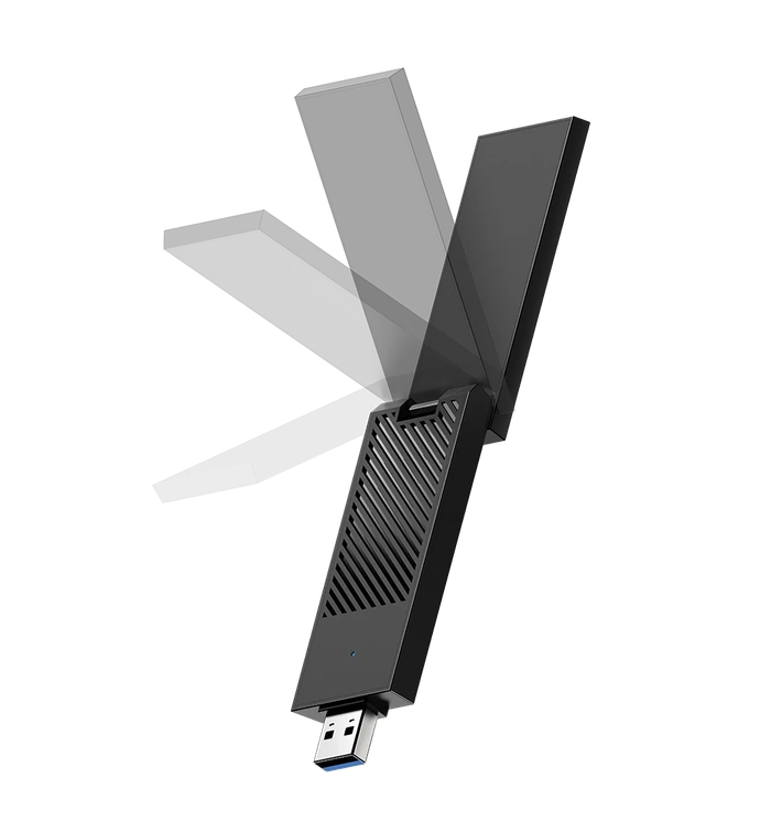 Cudy WU5400 Tri-Band Wi-Fi 6/6E AX5400 USB 3.0 Adapter 802.11ax/ac/a/b/g/n 2402Mbps at 6GHz 2402Mbps at 5Ghz 574Mbps at 2.4GHz