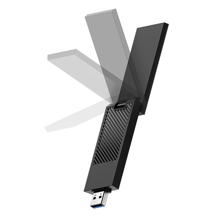 Cudy WU6500 Tri-Band Wi-Fi 7 BE6500 USB 3.0 Adapter 802.11be/ax/ac/a/b/g/n 2880Mbps at 6GHz 2880Mbps at 5Ghz 688Mbps at 2.4GHz