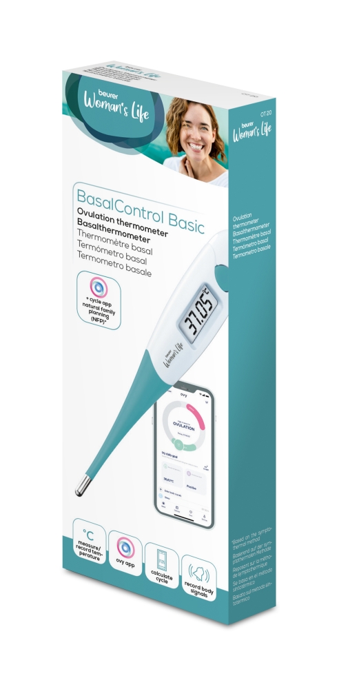Beurer OT 20 BasalControl Basic - Ovulation thermometer; Suitable for oral & vaginal measurements; Can be disinfected