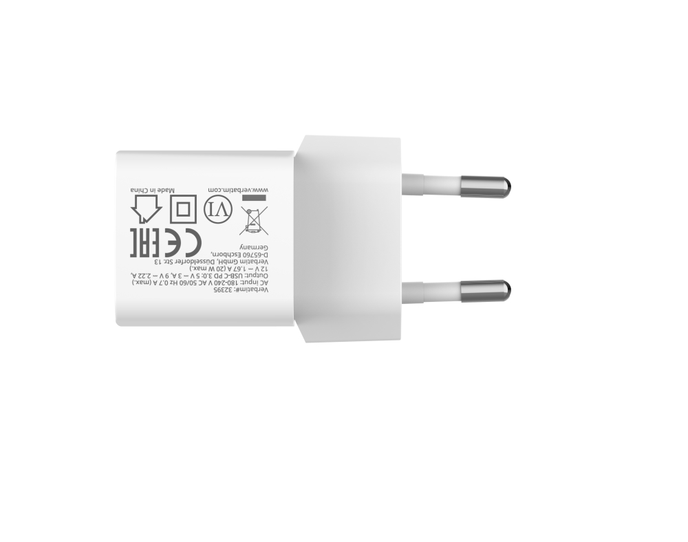Verbatim Mini GaN Charger 20W EU plug